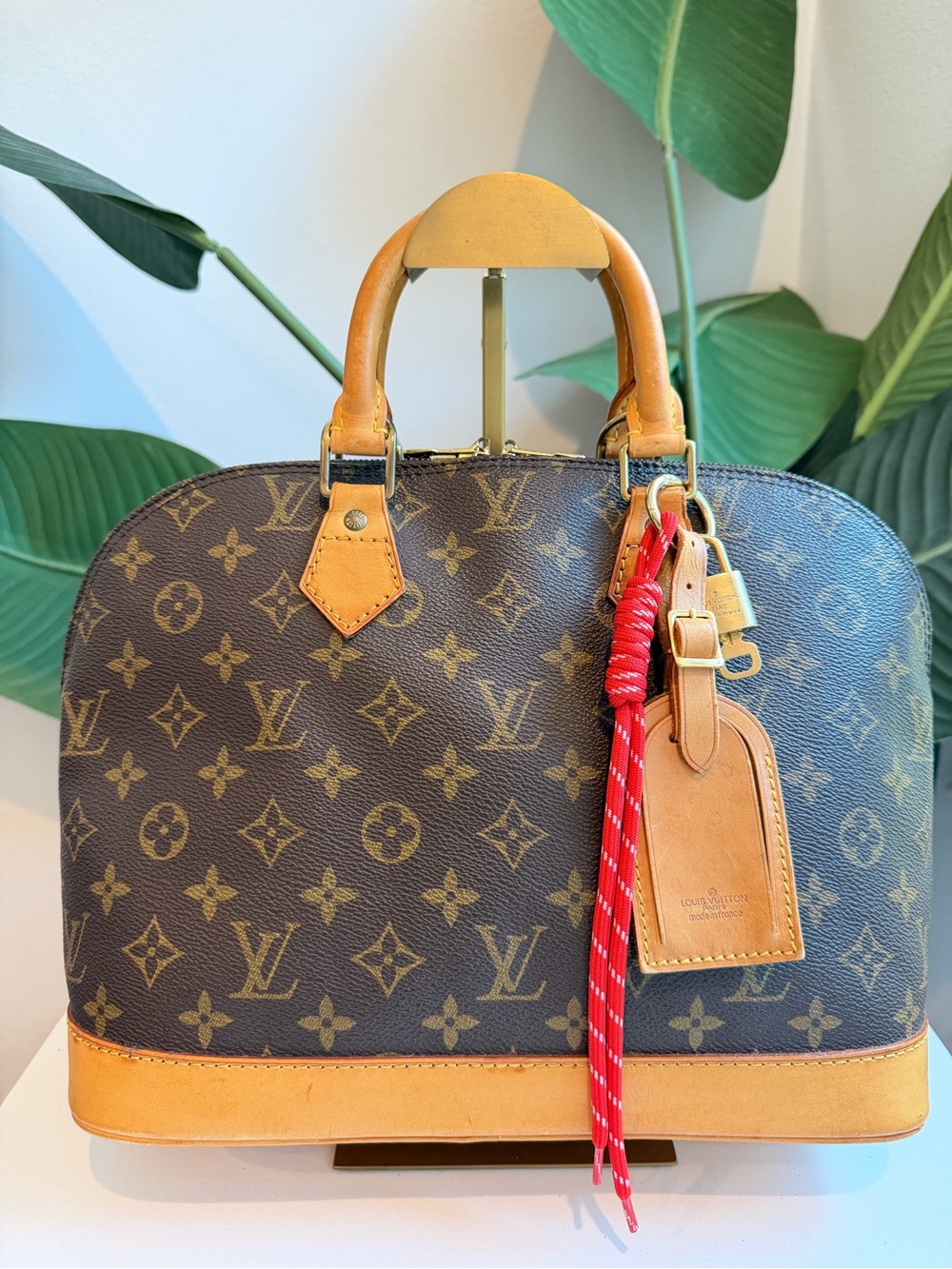 Louis Vuitton Lock & Key + Luggage Name Tag Bag Charm